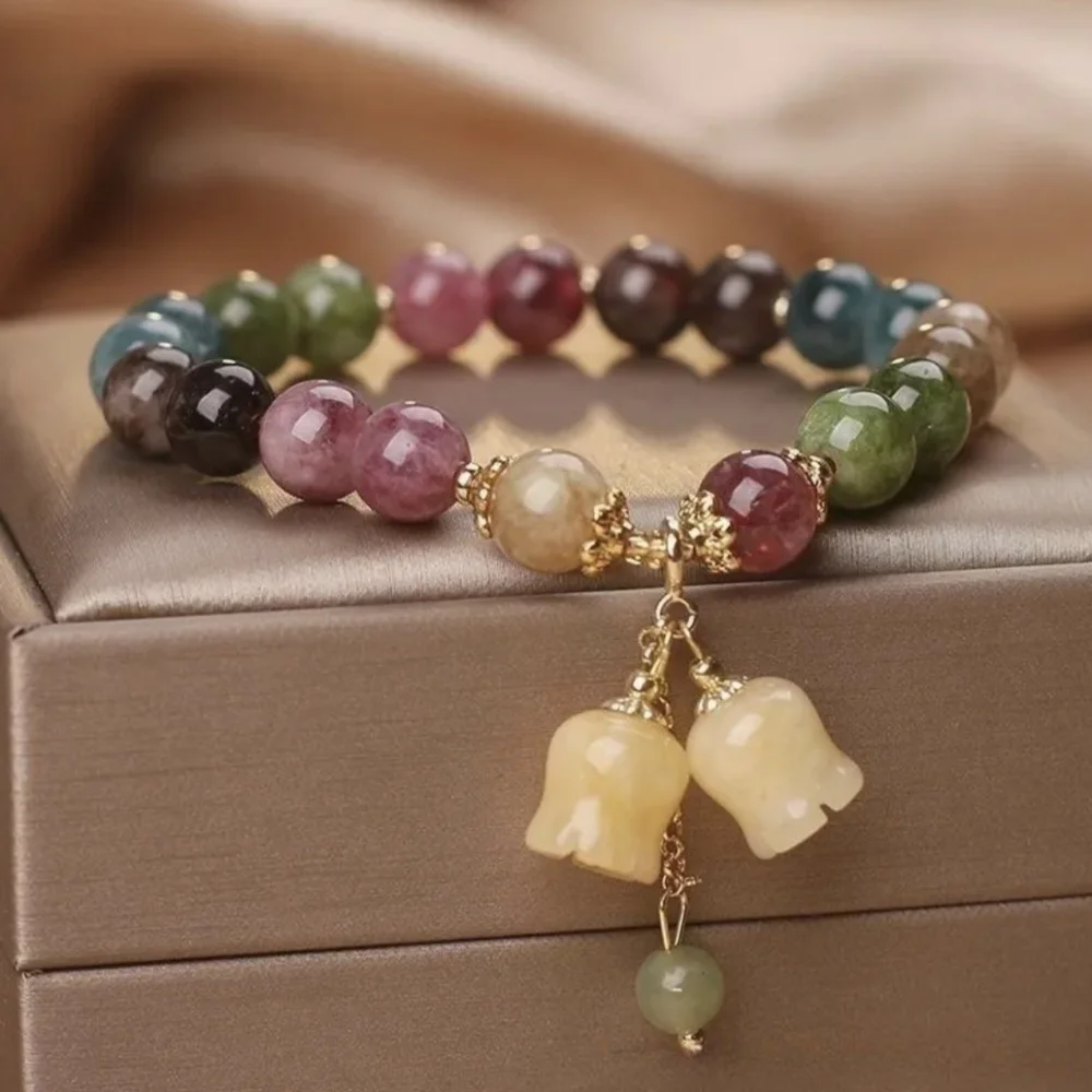 Tourmaline Bracelet Natural Stone Gemstone Chakra Jewelry